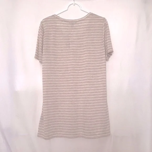 LAFAYETTE 148 NWT Beige and White Tee-Shirt Size M - Picture 4 of 8